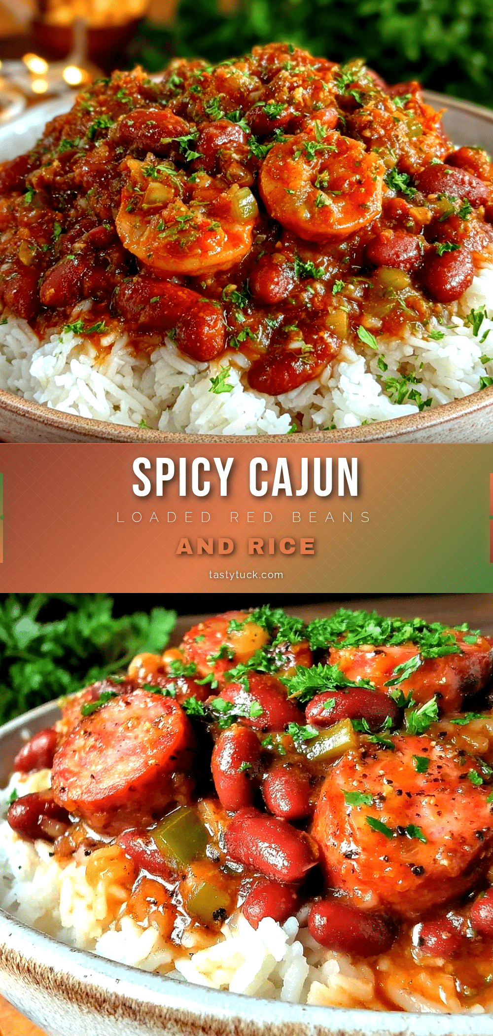 Cajun loaded red beans and rice recipe