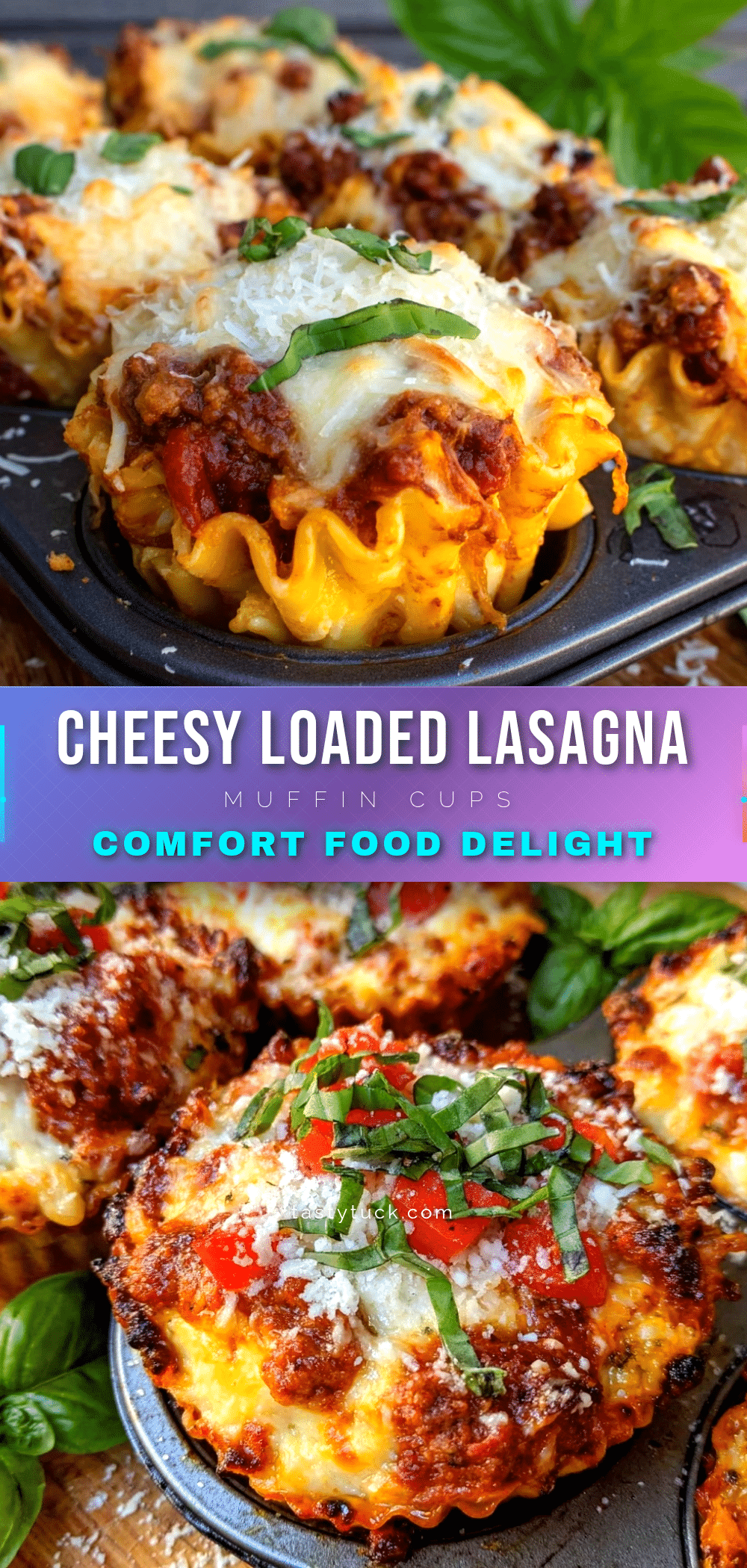 cheesy loaded lasagna cups recipe