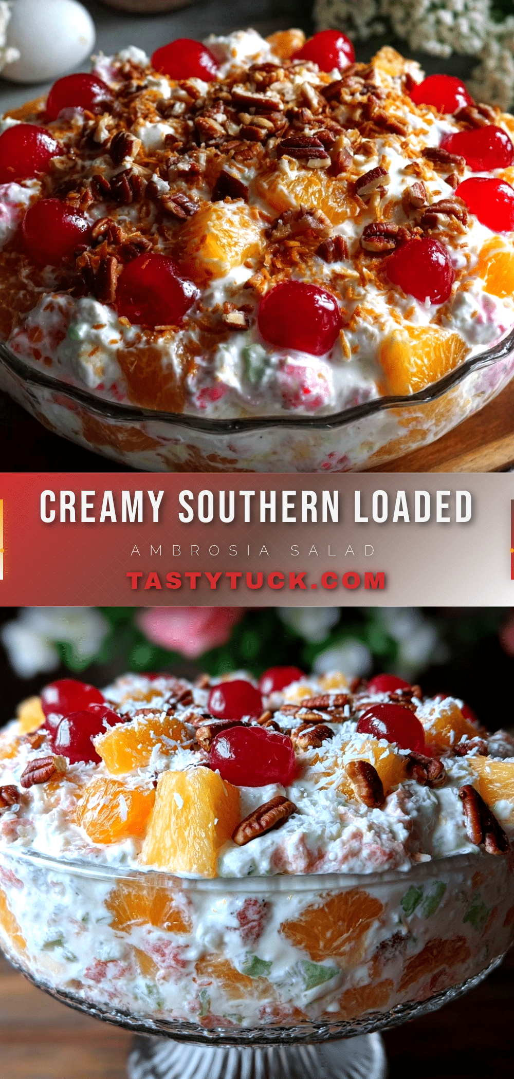 Classic Southern Loaded Ambrosia Salad recipe