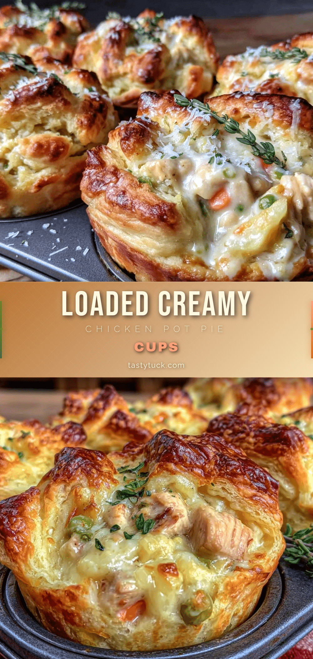 cozy loaded chicken pot pie cups recipe