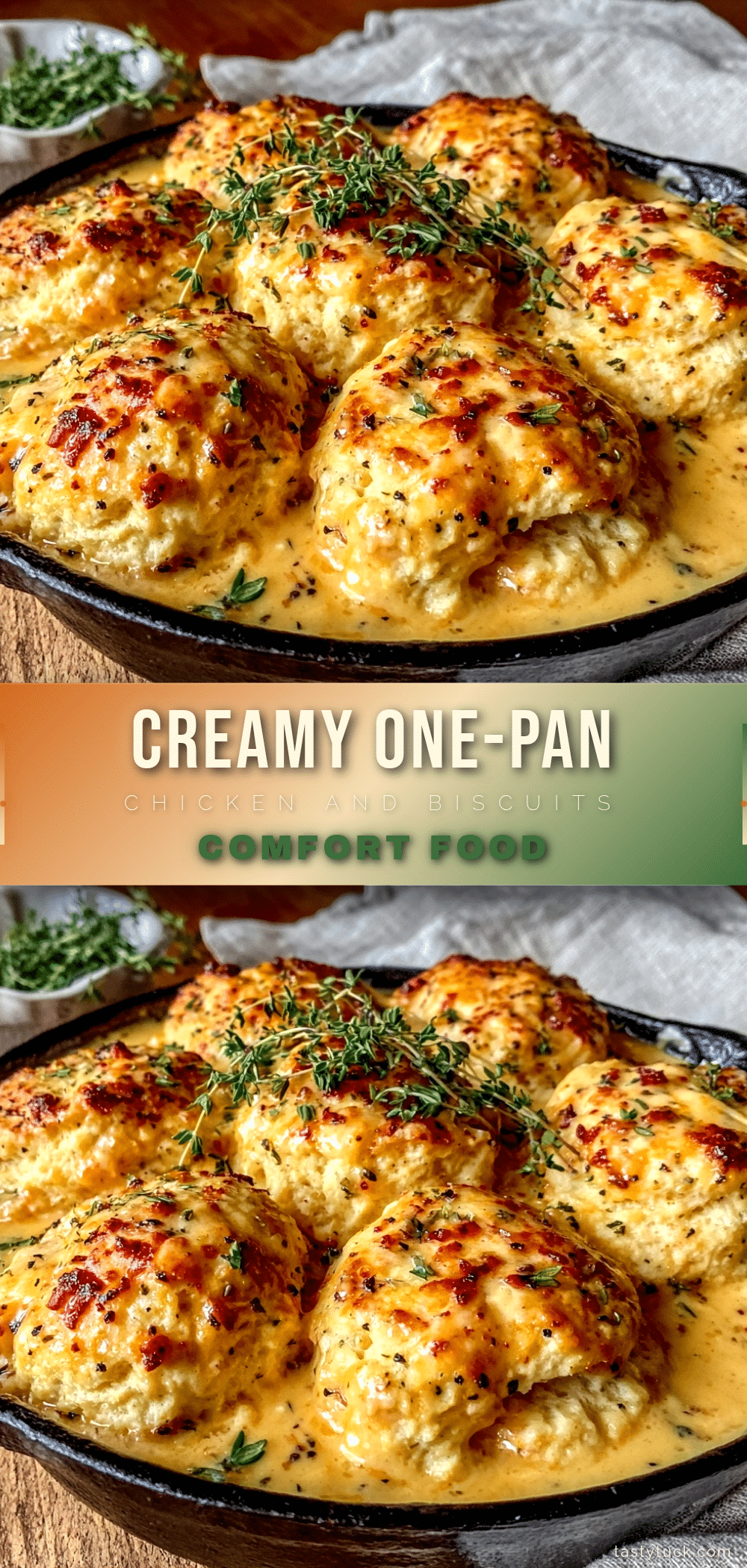 creamy cast iron chicken and biscuits recipe