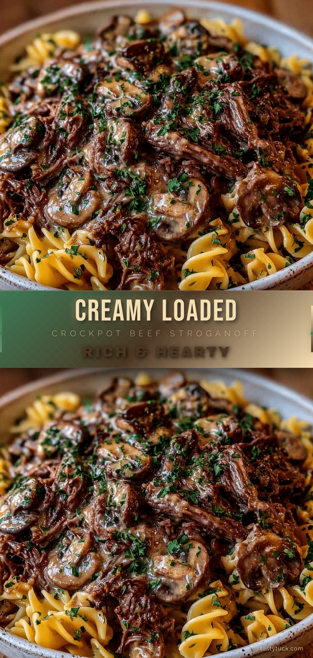creamy loaded beef stroganoff crockpot recipe recipe