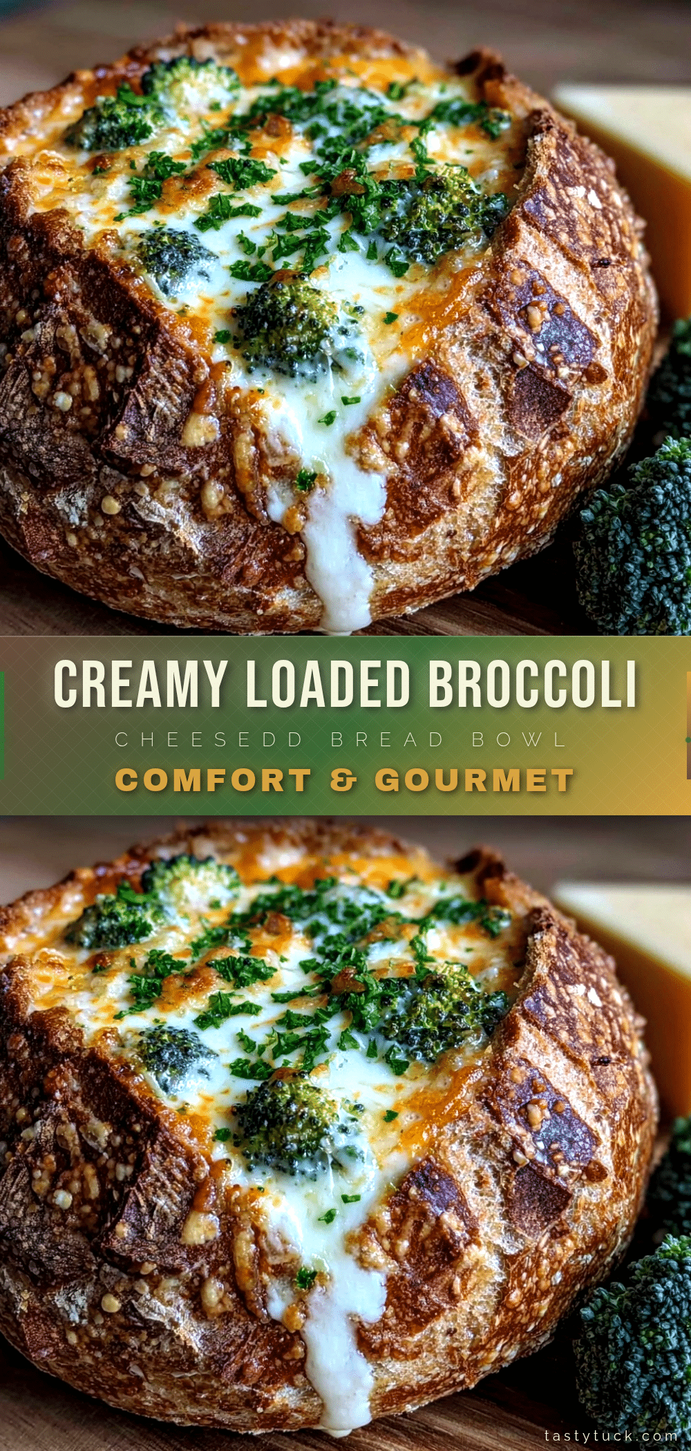 creamy loaded broccoli cheddar bread bowl recipe