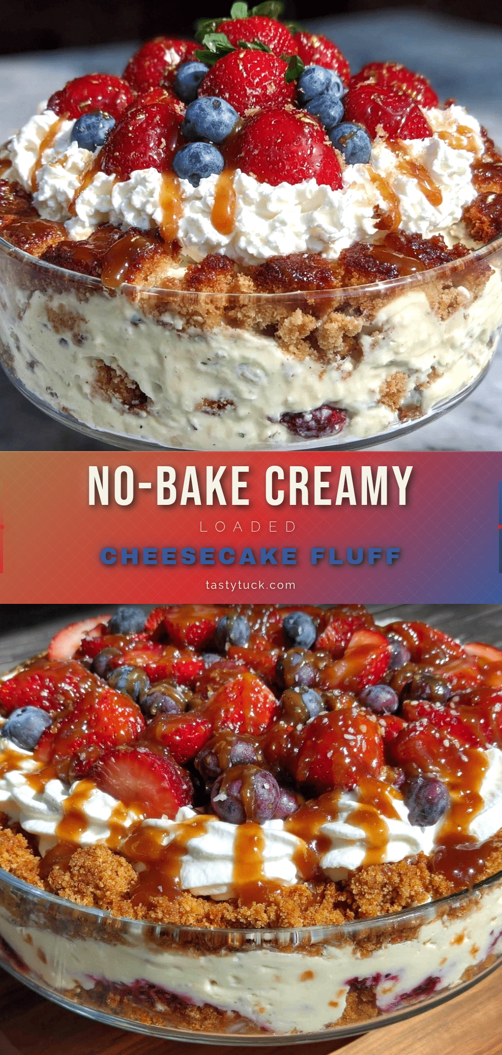 Creamy No-Bake Loaded Cheesecake Fluff recipe
