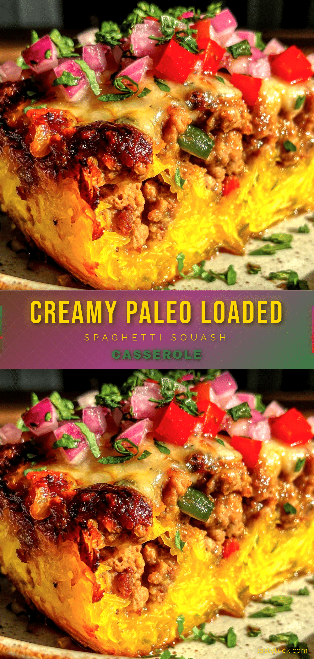 creamy paleo loaded spaghetti squash casserole recipe