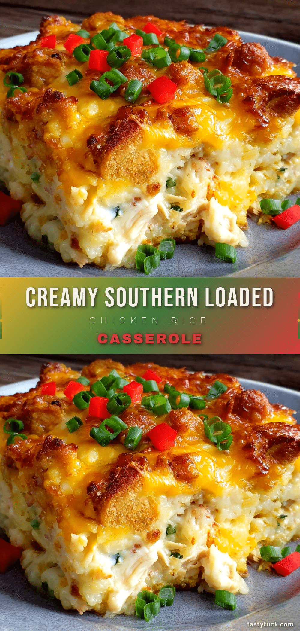 creamy southern loaded chicken and rice casserole recipe