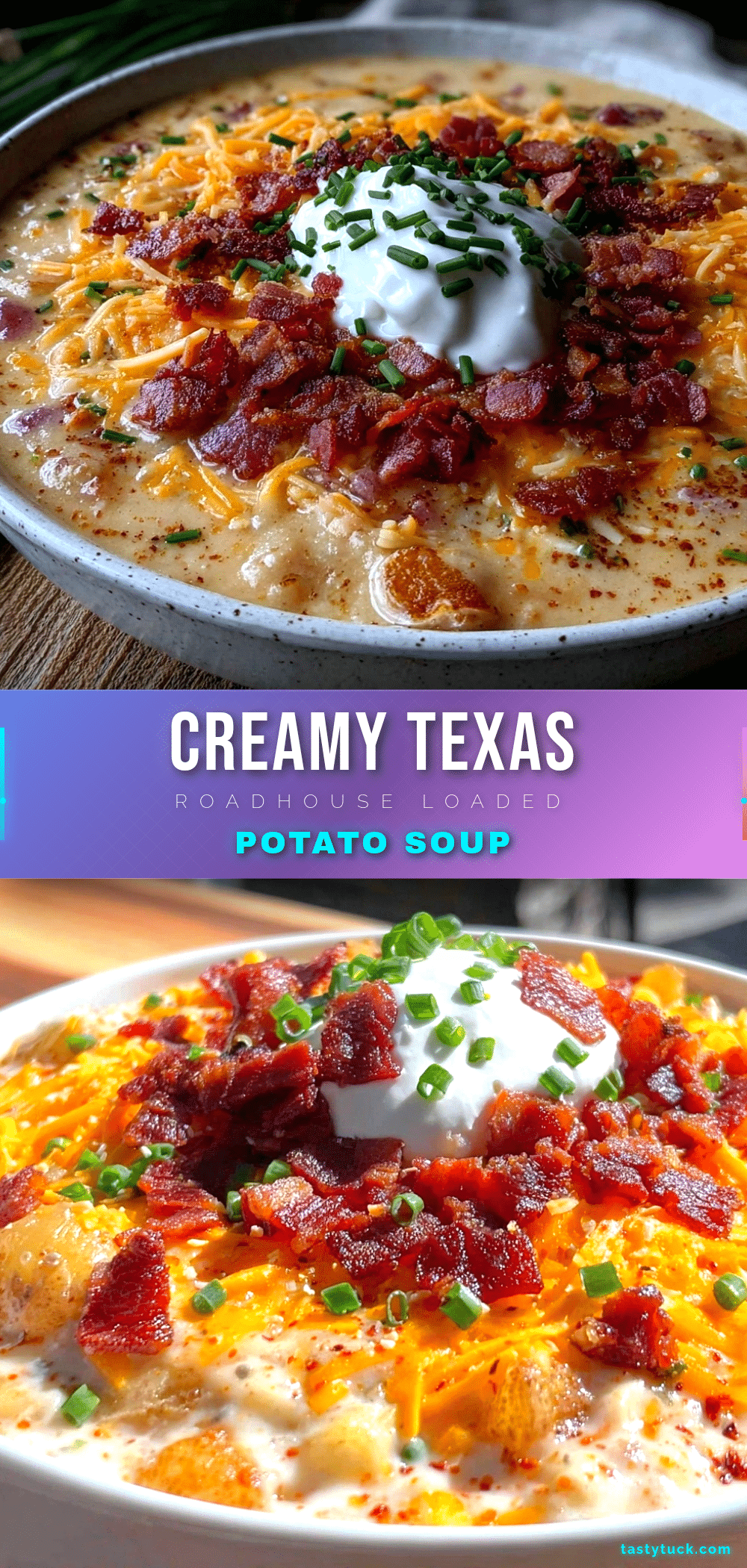 creamy Texas Roadhouse loaded baked potato soup recipe