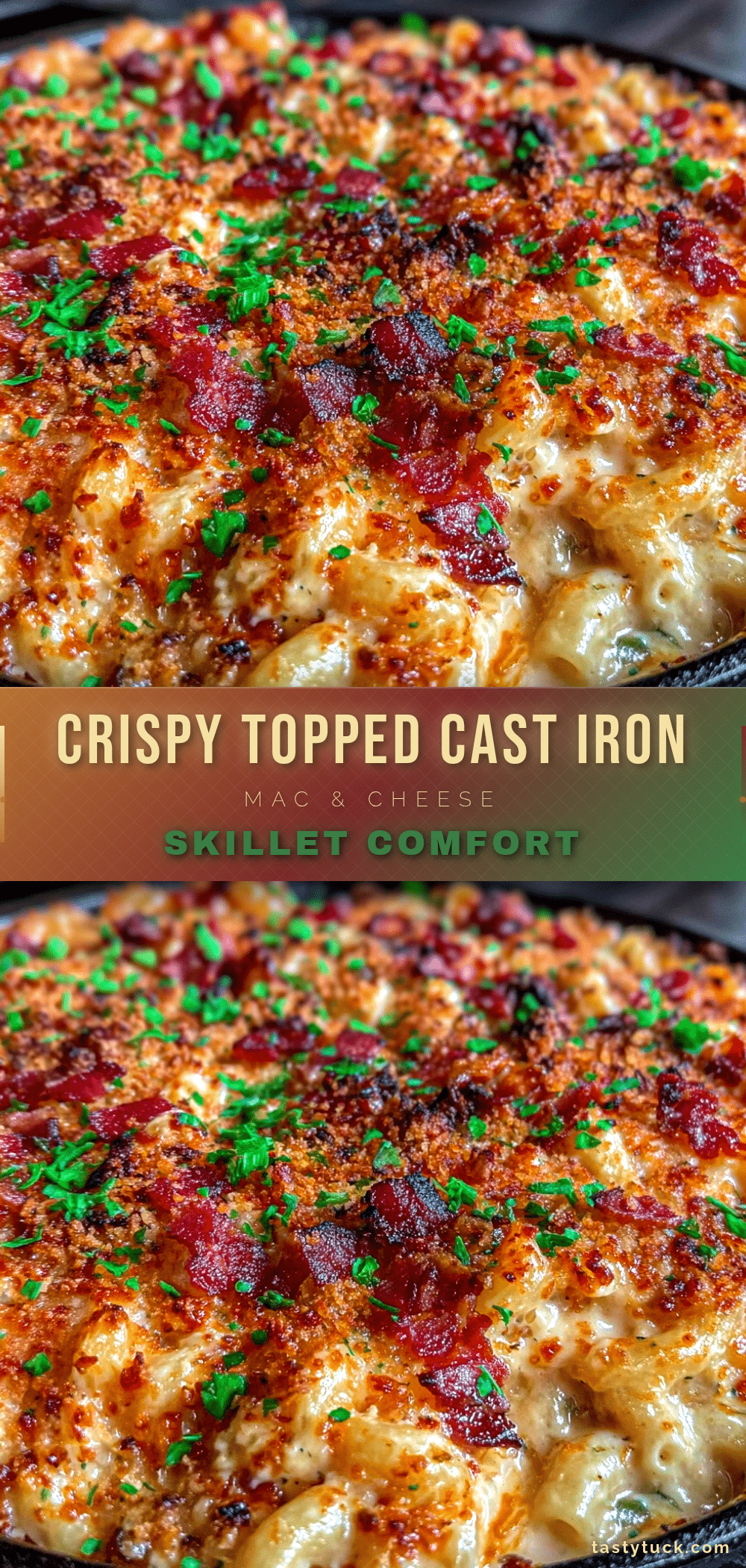 crispy cast iron loaded mac and cheese skillet recipe