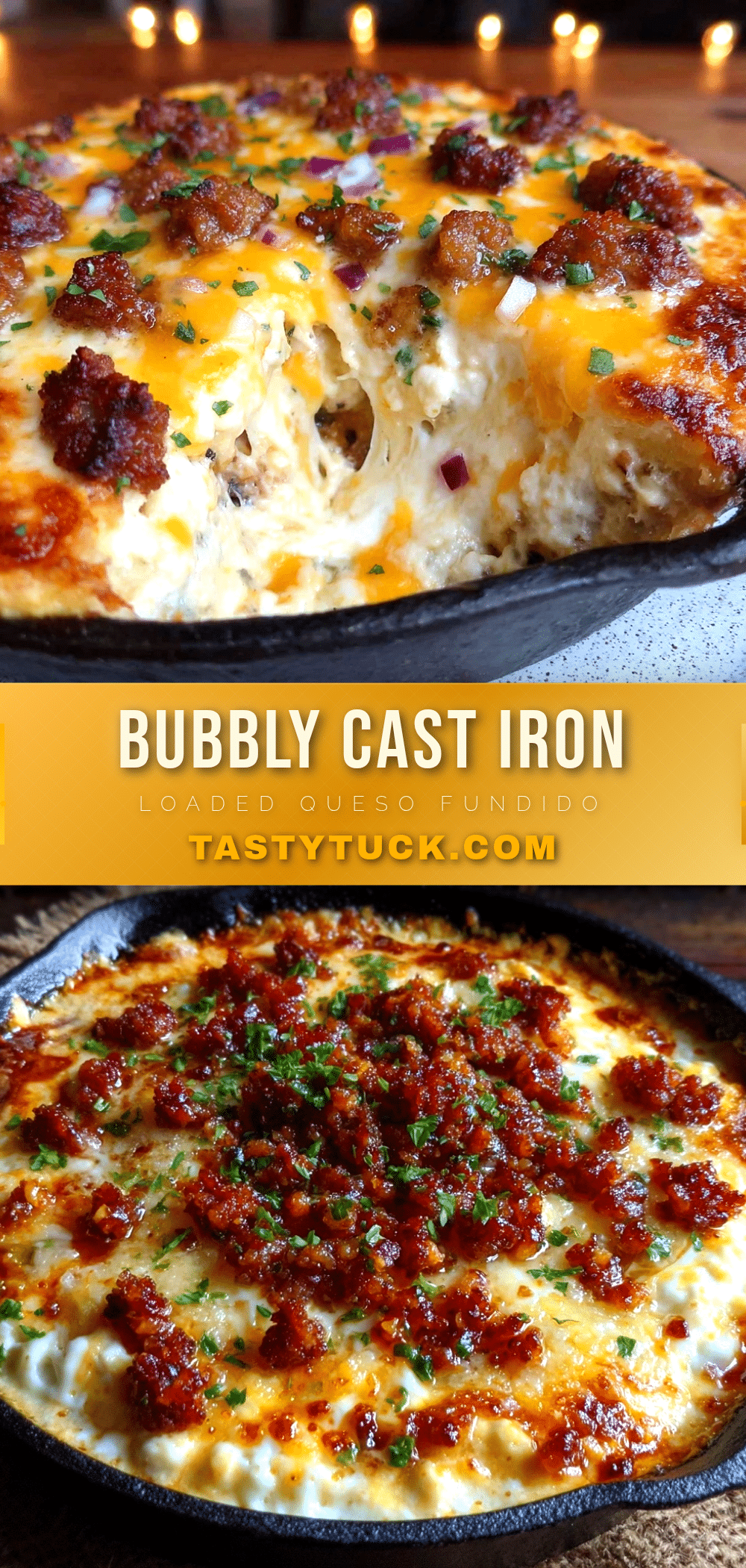 crispy cast iron loaded queso fundido skillet recipe