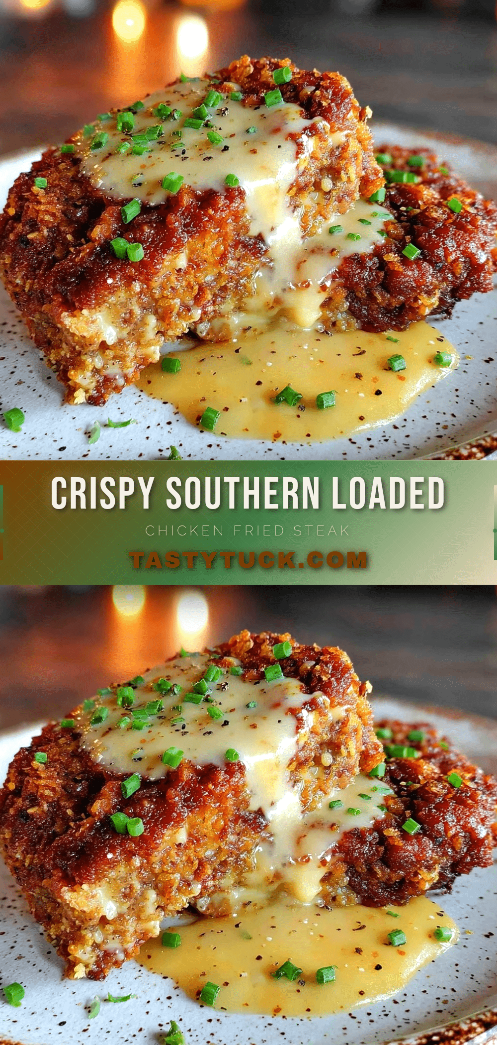 crispy southern loaded chicken fried steak recipe