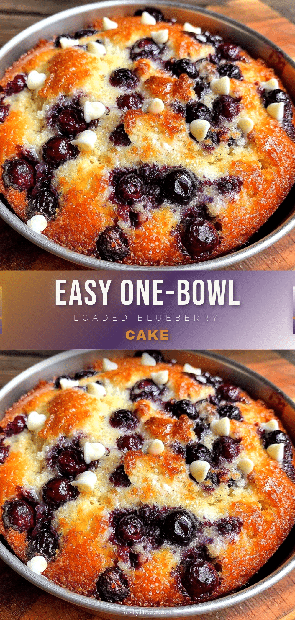 easy one-bowl loaded blueberry cake recipe