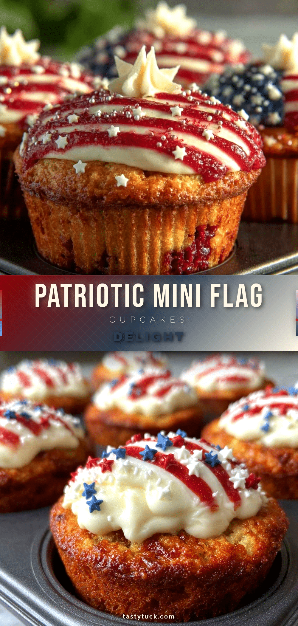 individual flag cupcakes recipe