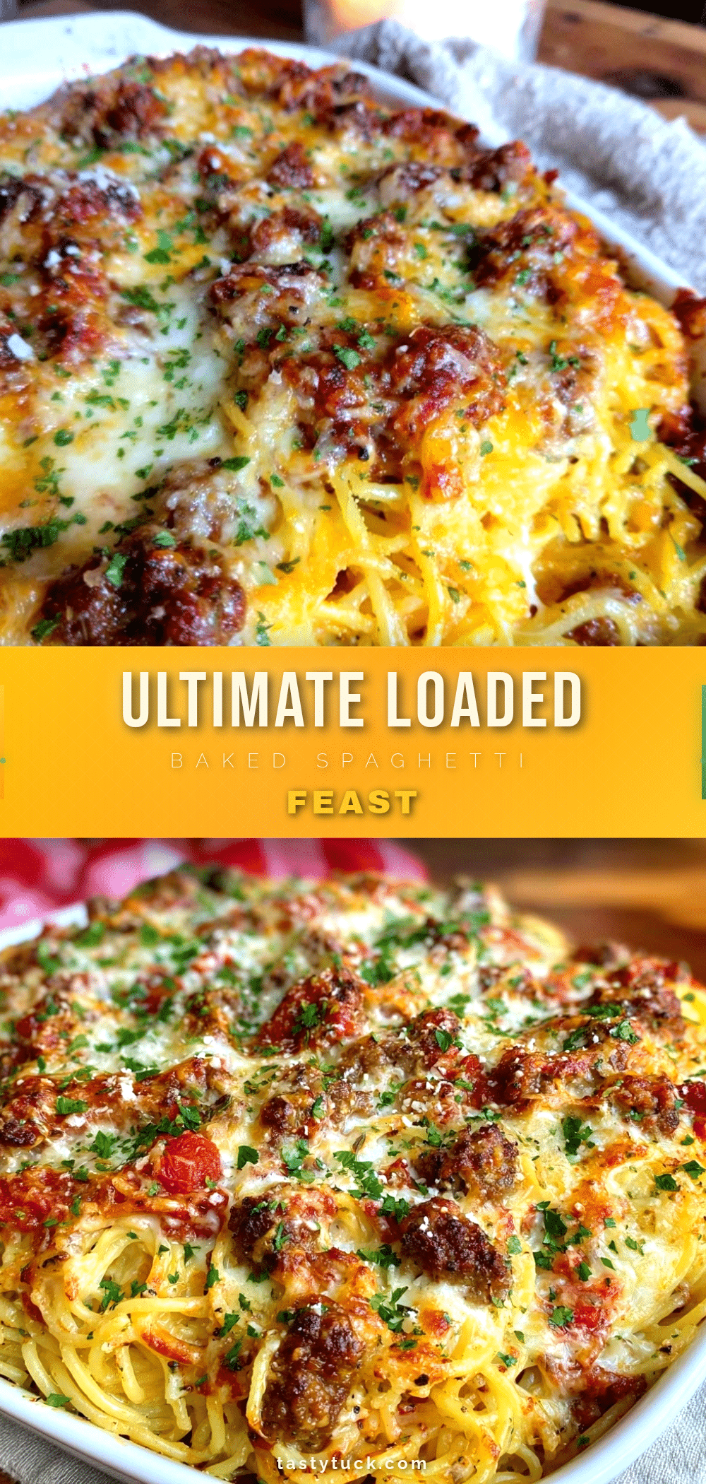 loaded baked spaghetti recipe