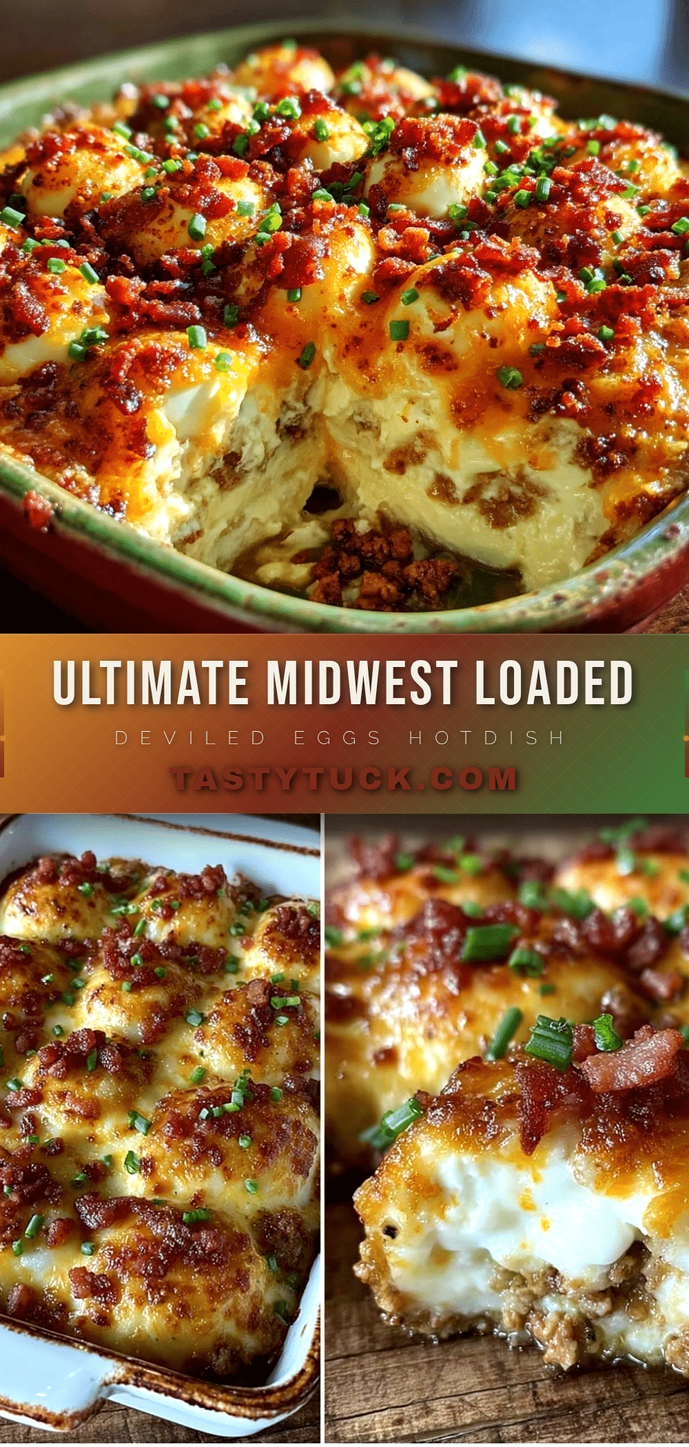 midwest loaded deviled eggs hotdish recipe
