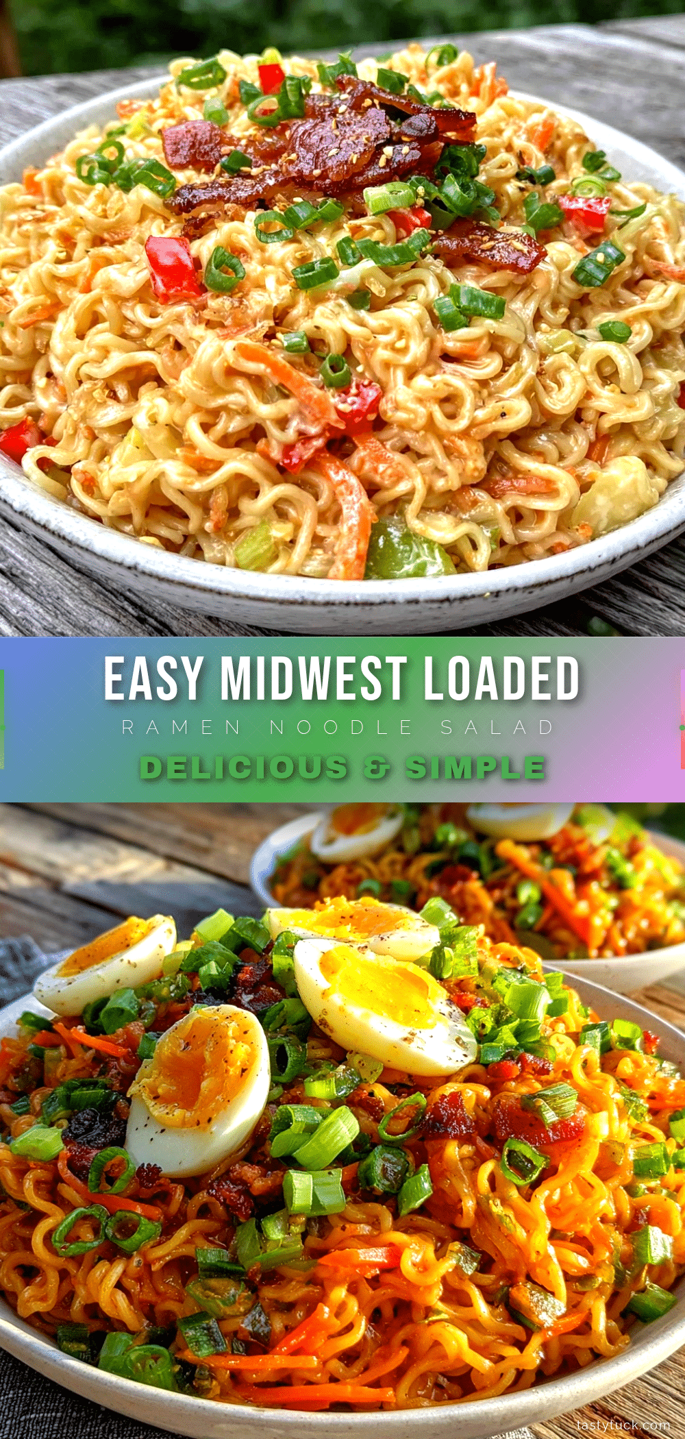 Midwest Loaded Ramen Noodle Salad recipe