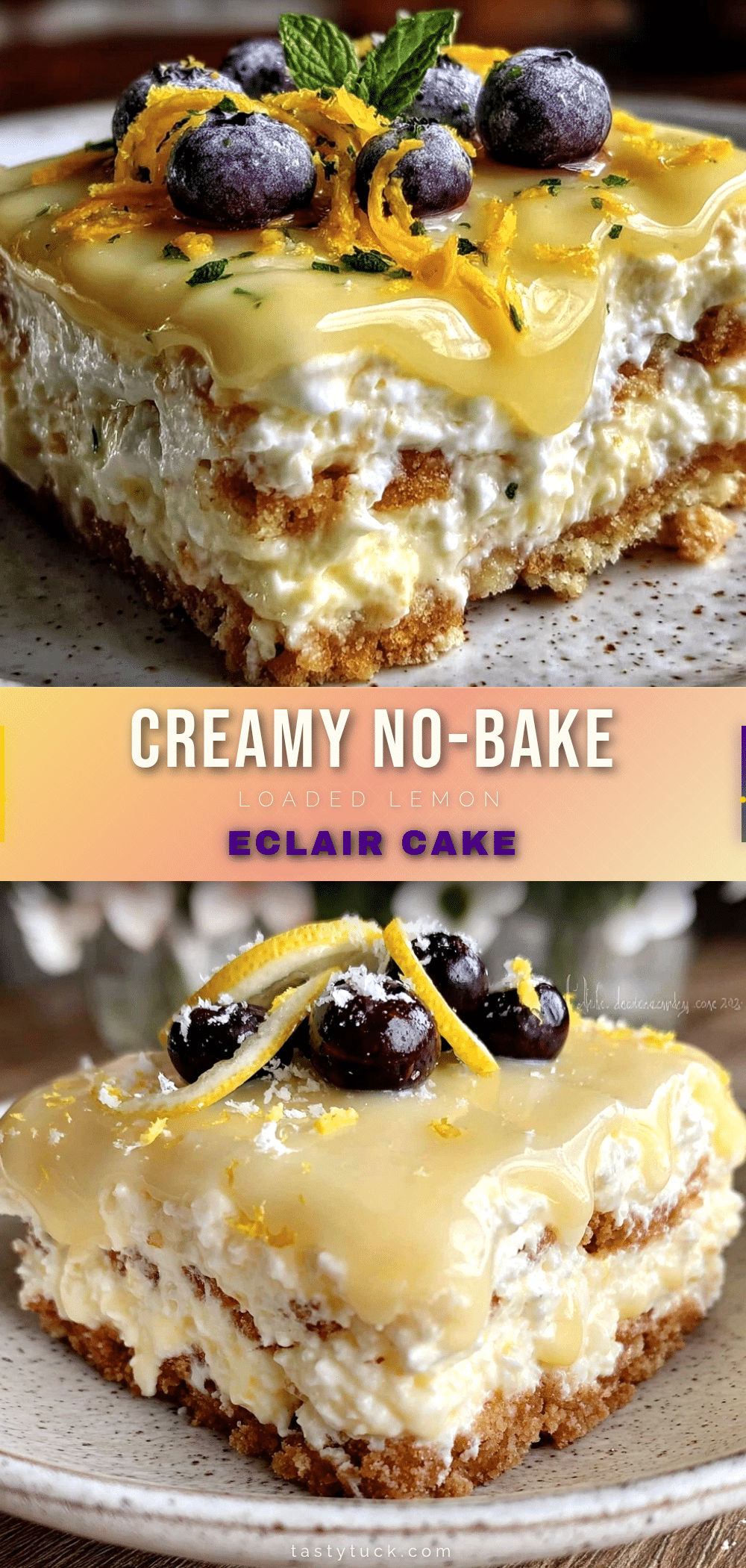 no bake lemon eclair cake recipe