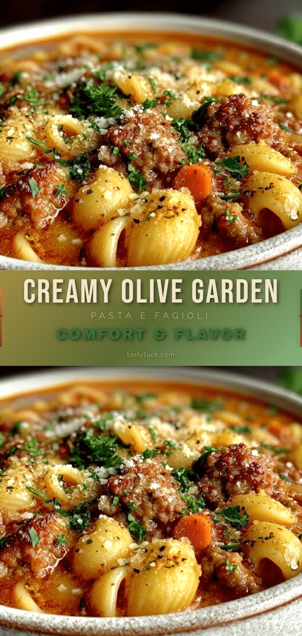 Olive Garden Loaded Pasta e Fagioli Soup recipe