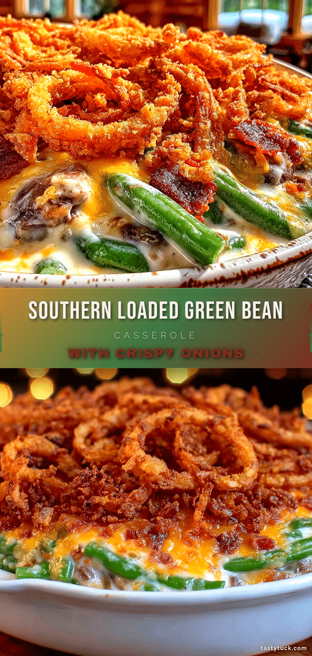 southern loaded green bean casserole recipe