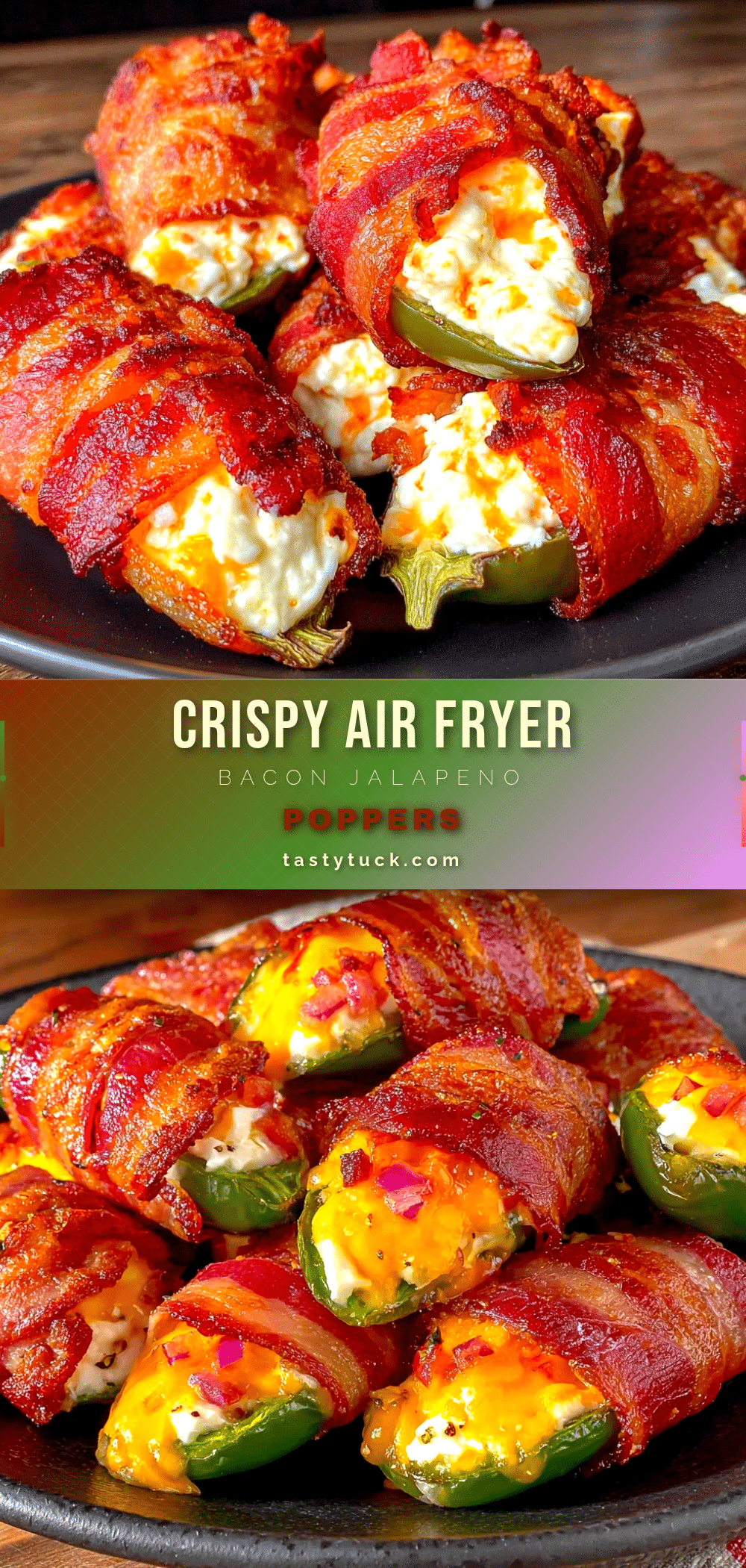 air fryer bacon wrapped jalapeno poppers recipe