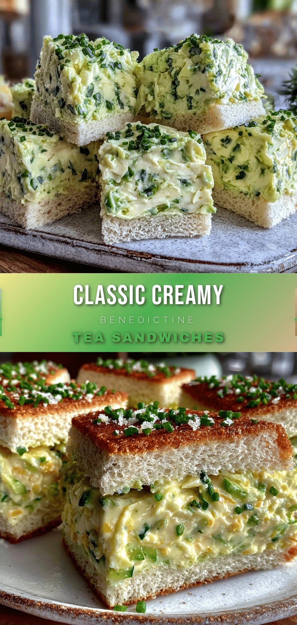Classic Creamy Benedictine Spread Tea Sandwiches recipe