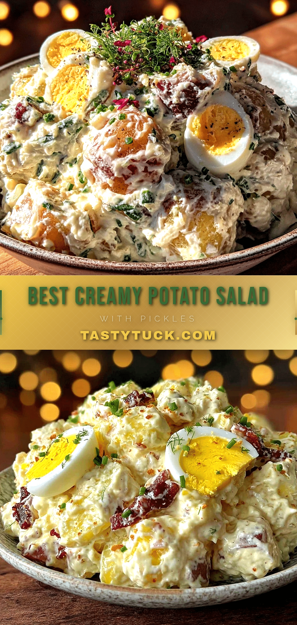 creamy best potato salad with eggs and pickles recipe