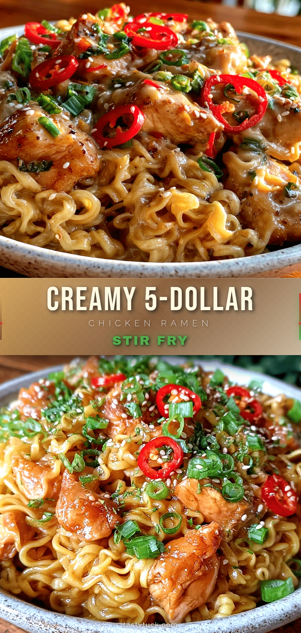 creamy chicken ramen stir fry recipe