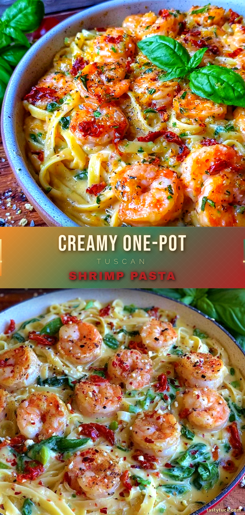 creamy one-pot tuscan shrimp pasta recipe