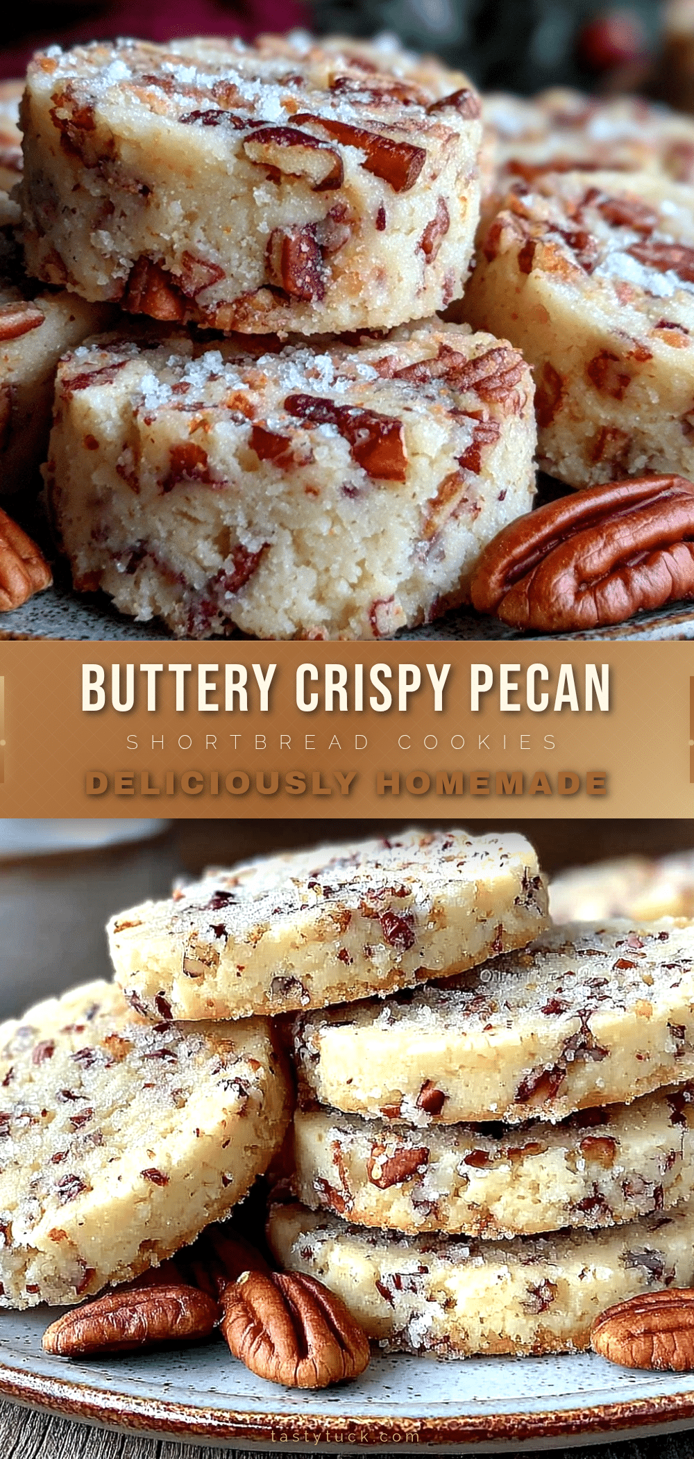 crispy butter pecan shortbread cookies recipe
