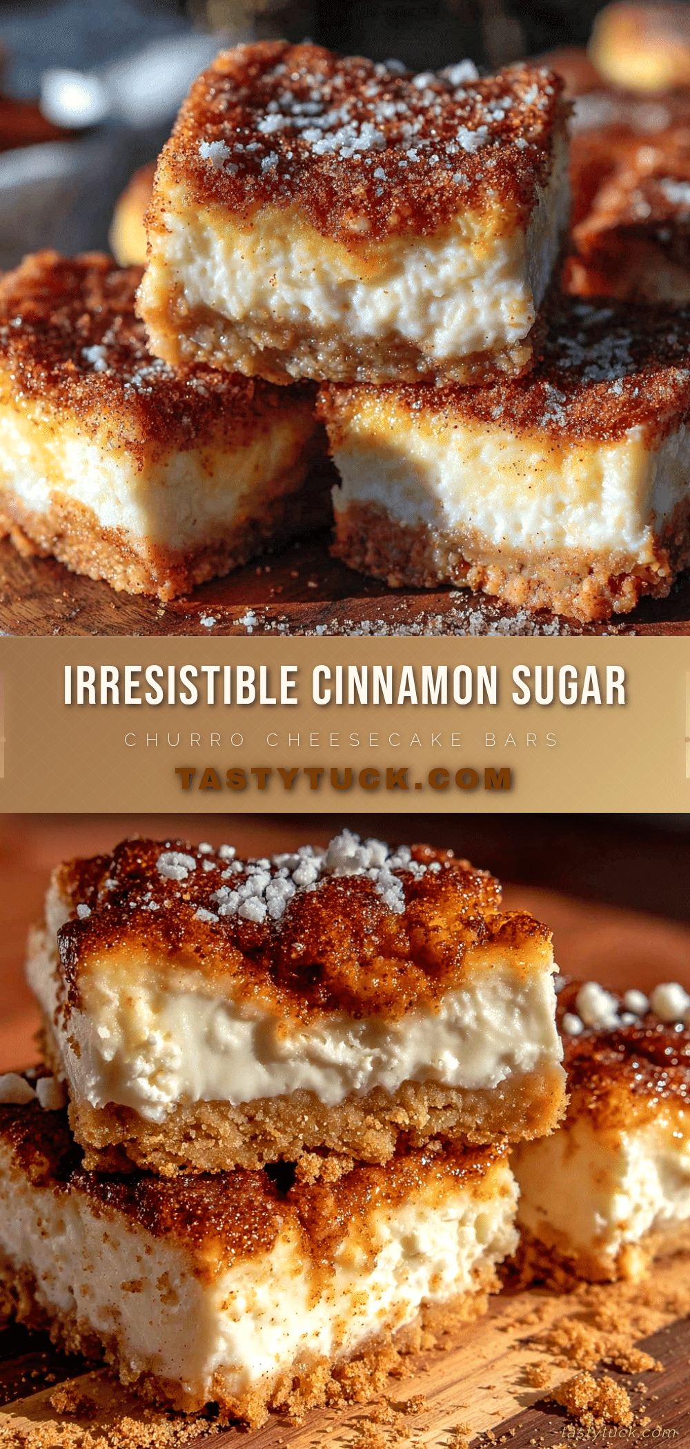 crispy churro cheesecake bars recipe