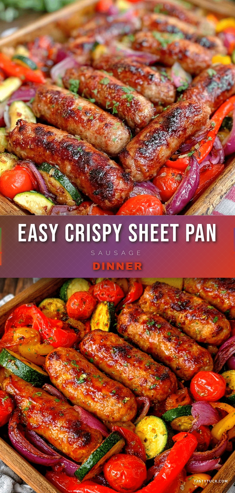 crispy sheet pan sausage and vegetables dinner recipe