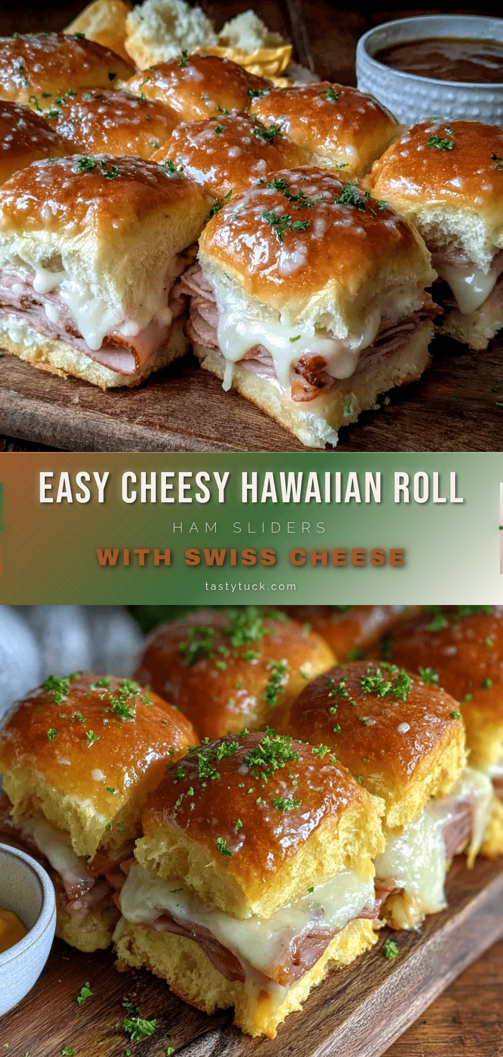 easy cheesy hawaiian roll ham sliders recipe