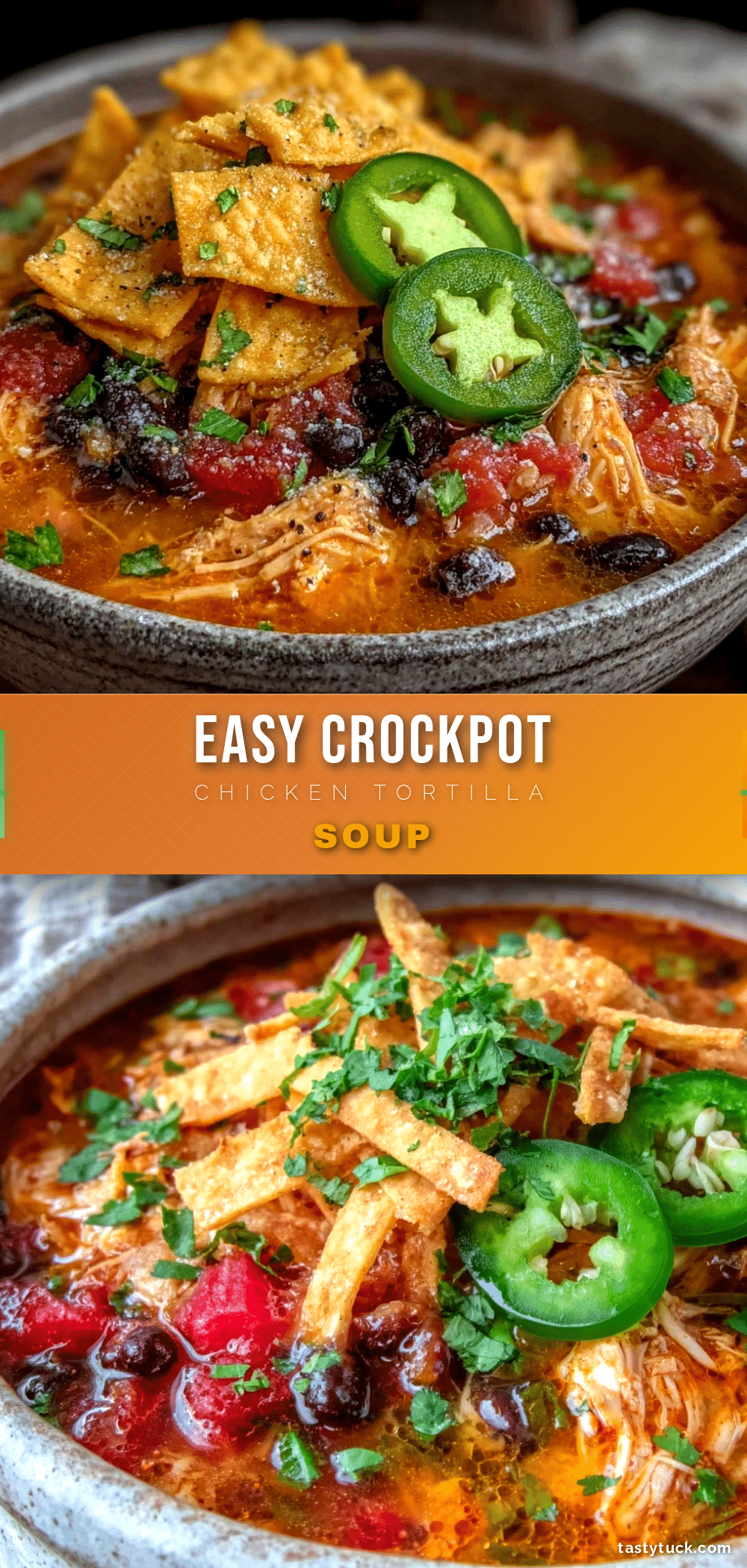 easy crockpot chicken tortilla soup recipe