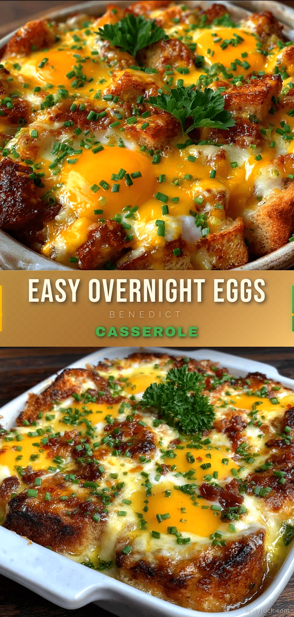 easy overnight eggs benedict breakfast casserole recipe