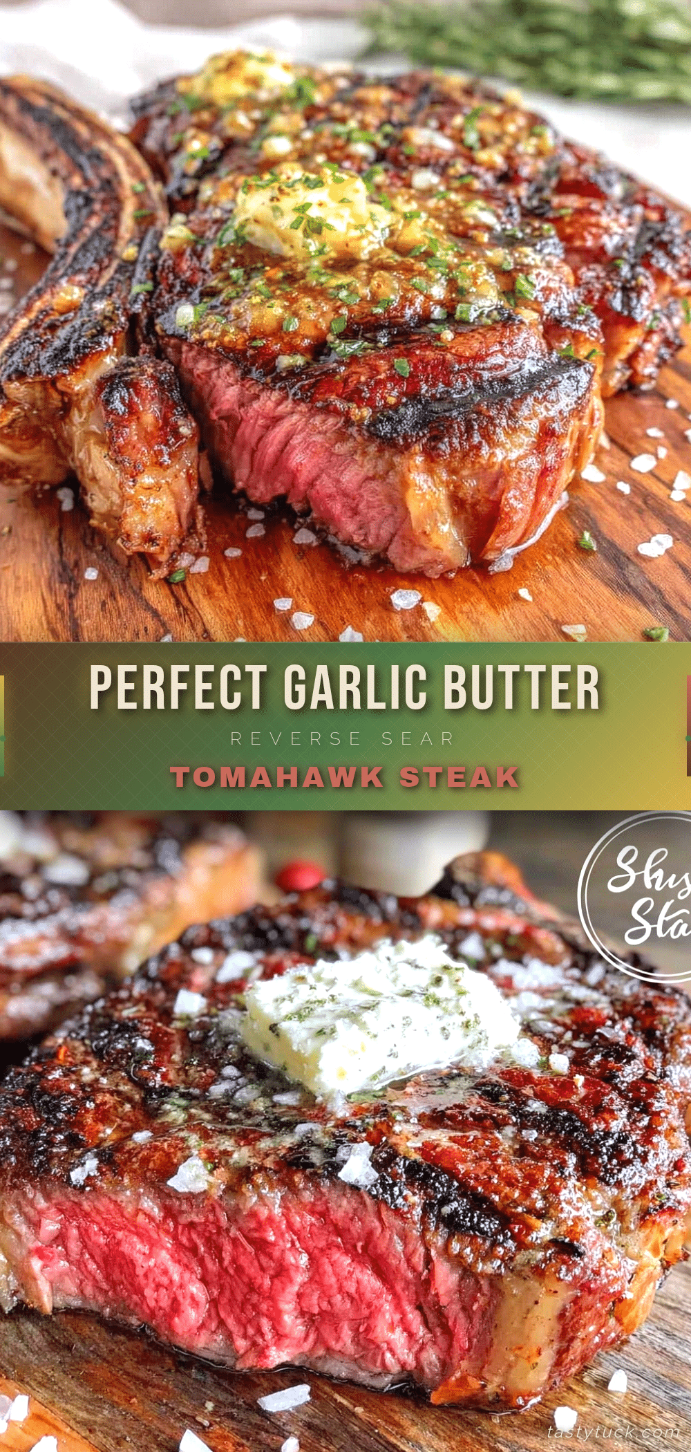 garlic butter reverse sear tomahawk steak recipe