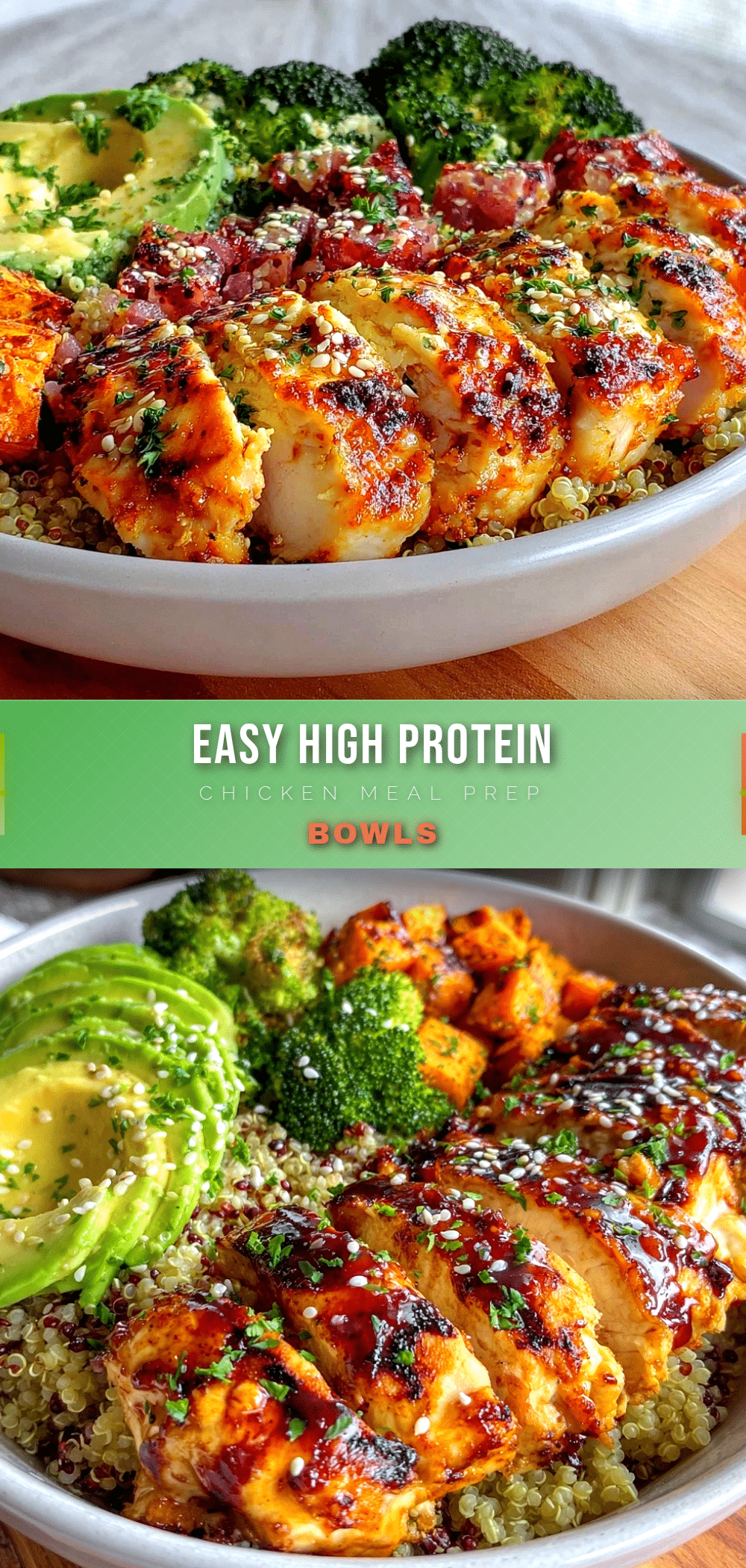 high protein chicken meal prep bowls recipe