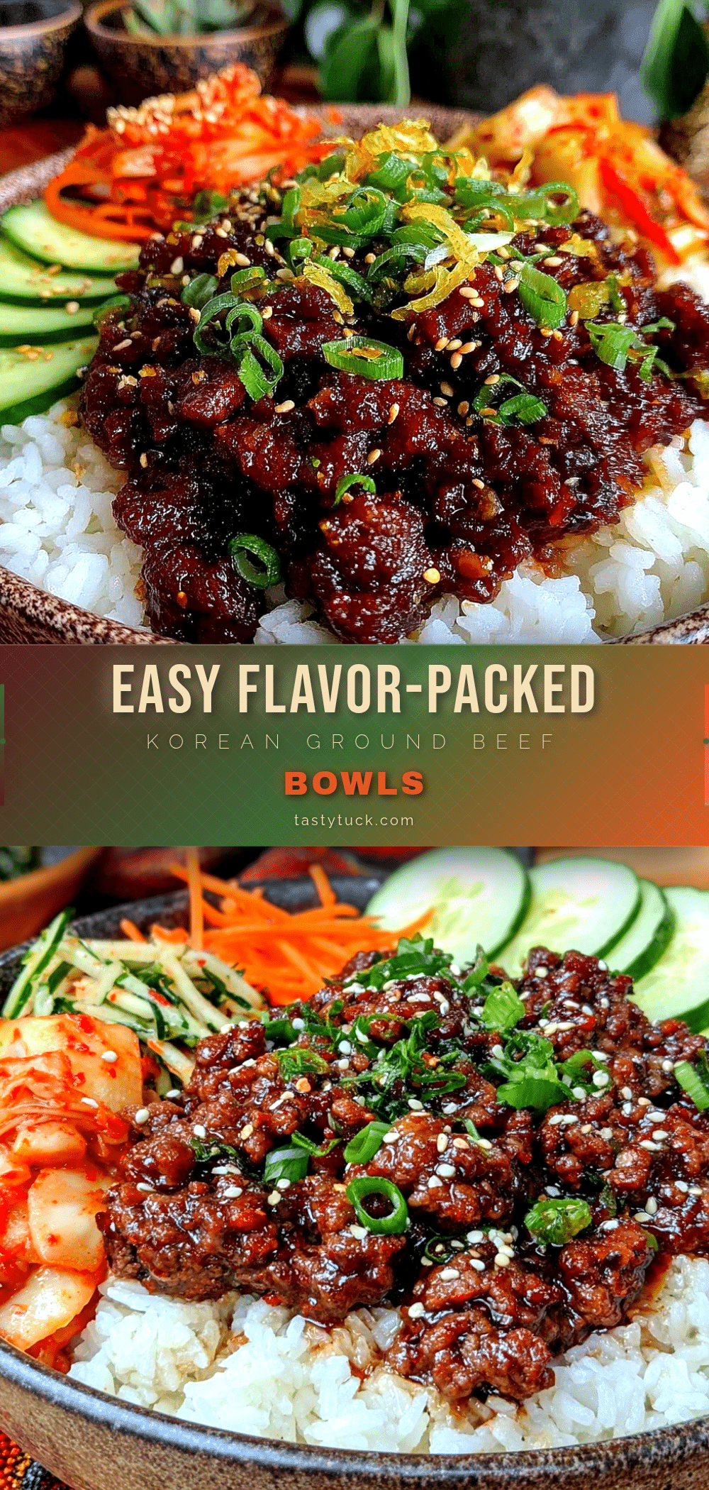 korean ground beef rice bowls recipe