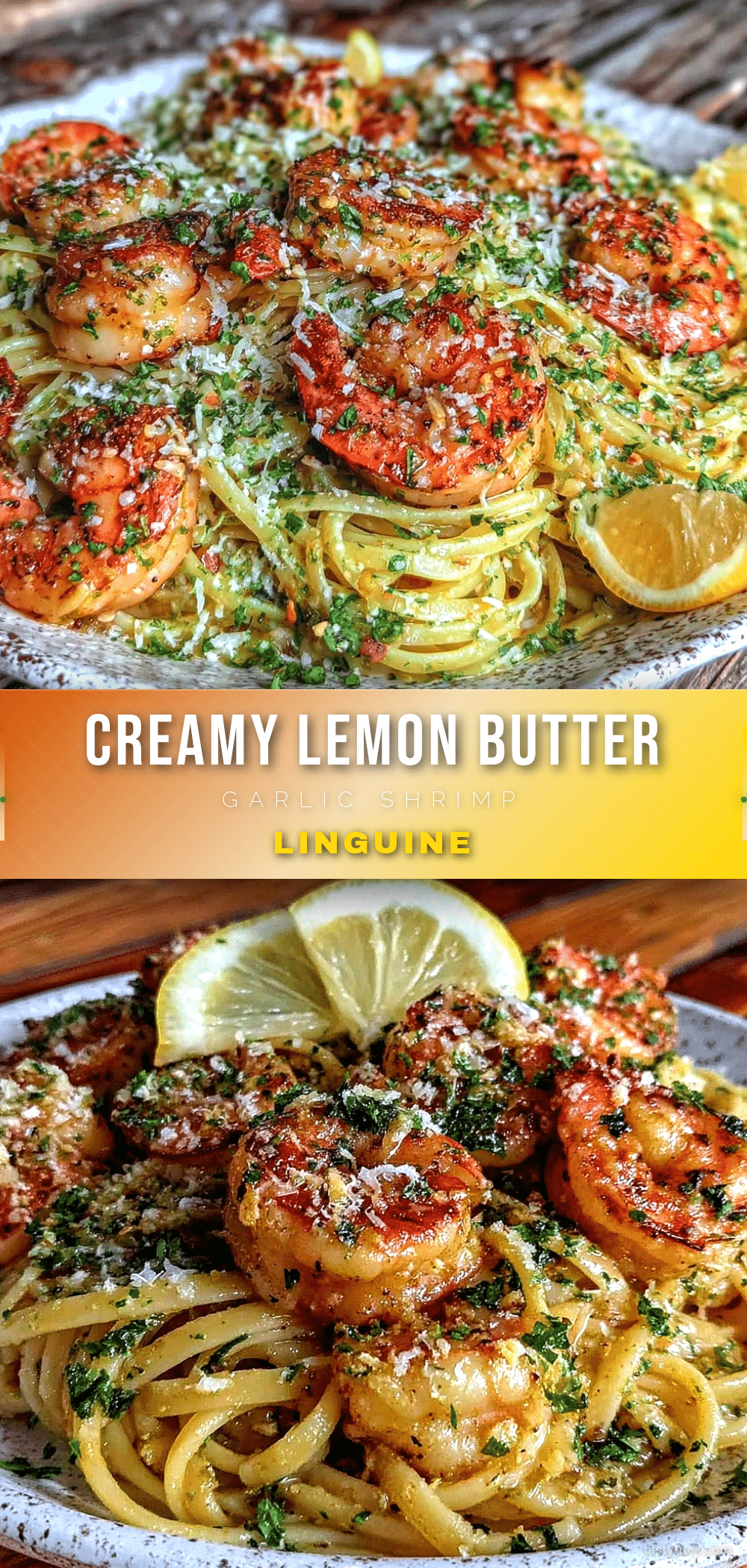 lemon butter garlic shrimp scampi linguine recipe