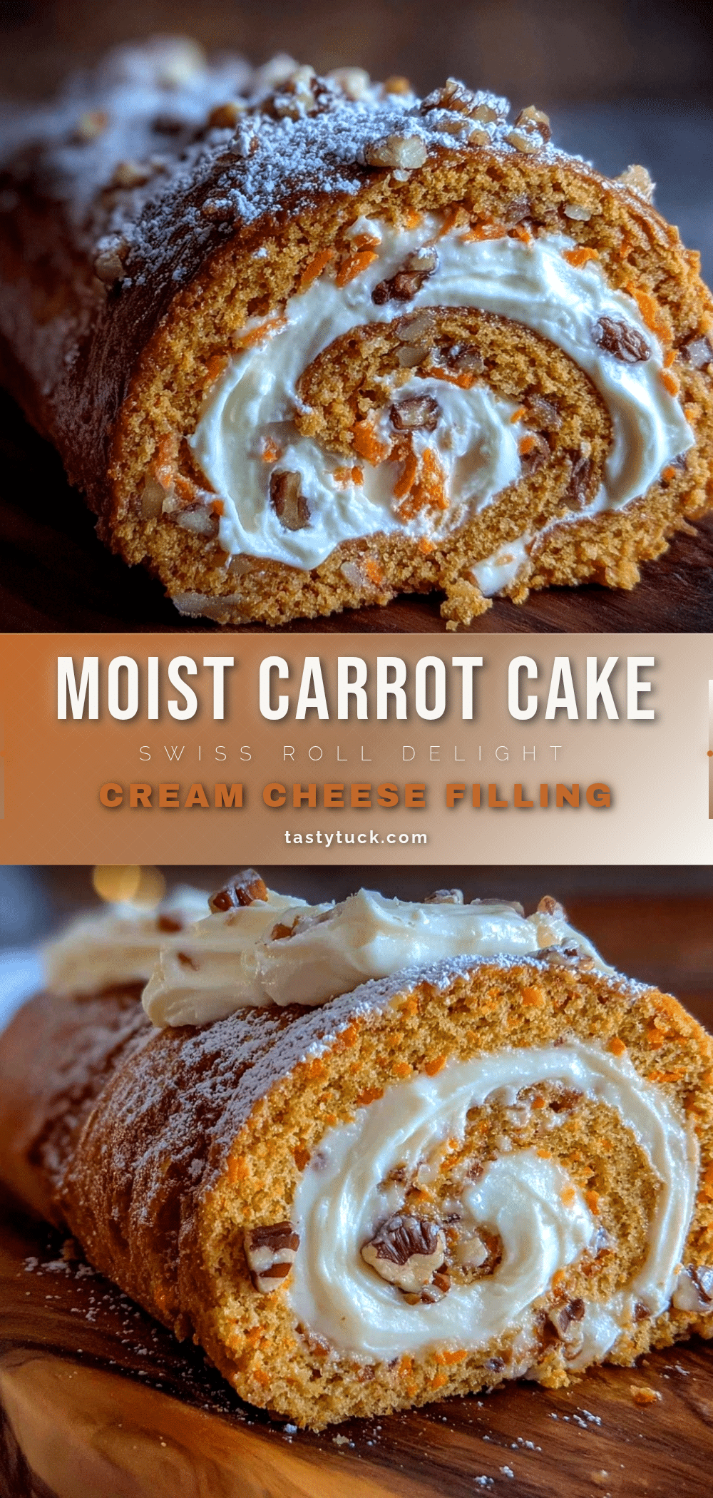 moist carrot cake Swiss roll recipe