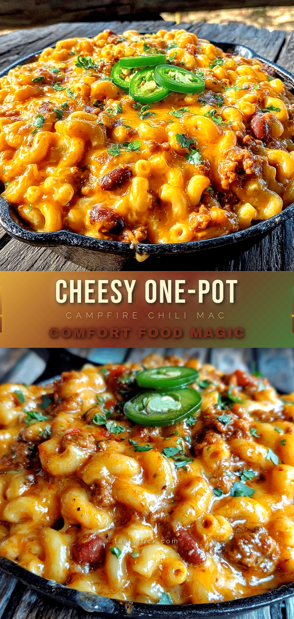 one-pot campfire chili mac and cheese recipe