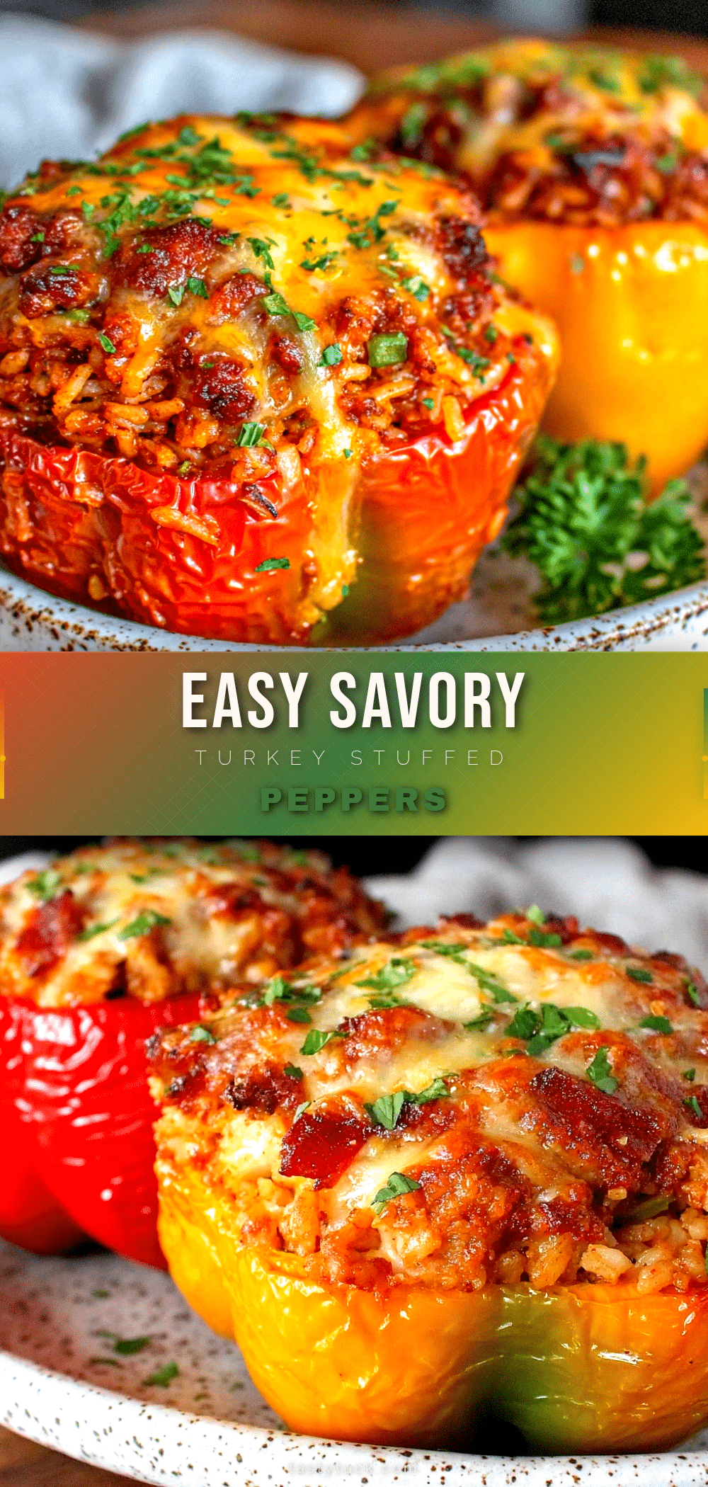 savory turkey stuffed bell peppers recipe