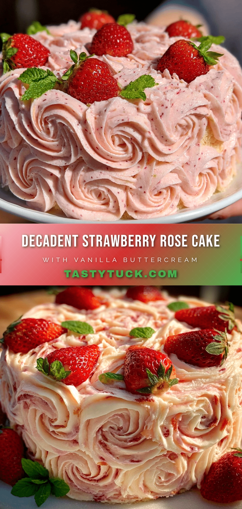 strawberry rose cake recipe