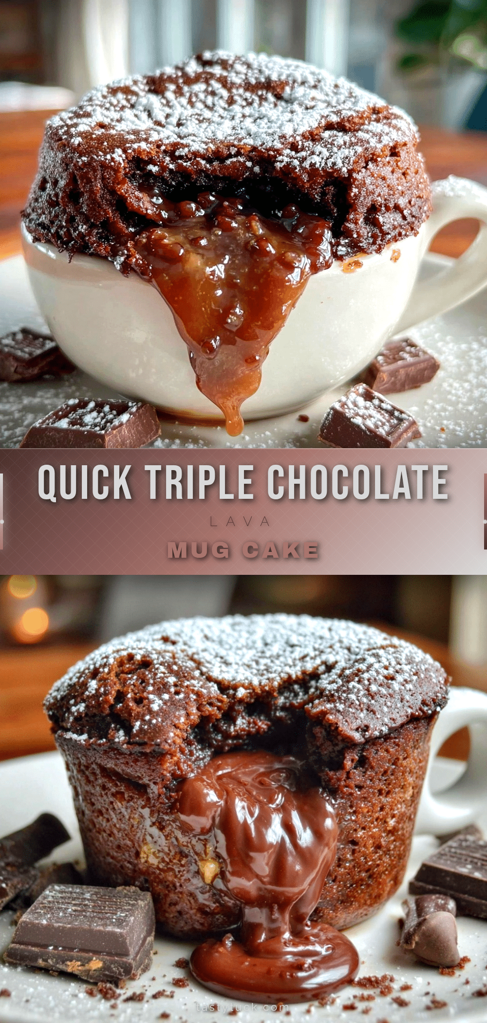 triple chocolate lava mug cake recipe