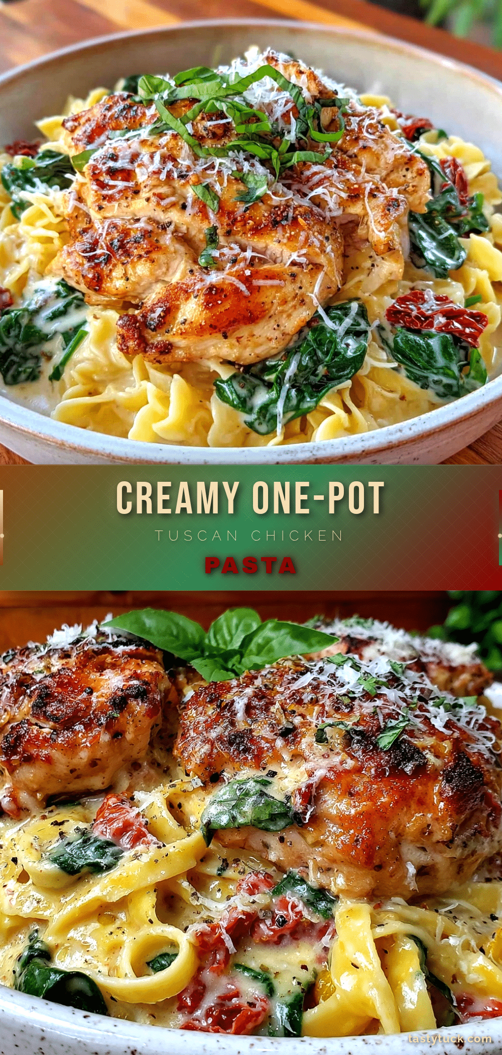 creamy one-pot tuscan chicken pasta recipe