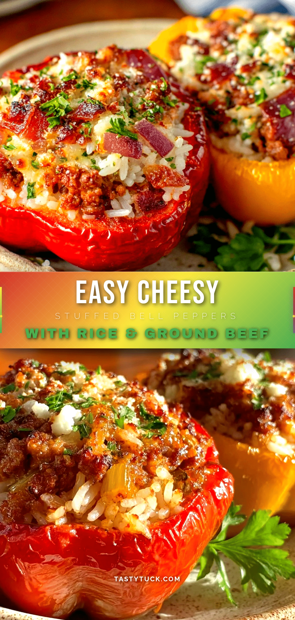 easy cheesy stuffed bell peppers recipe