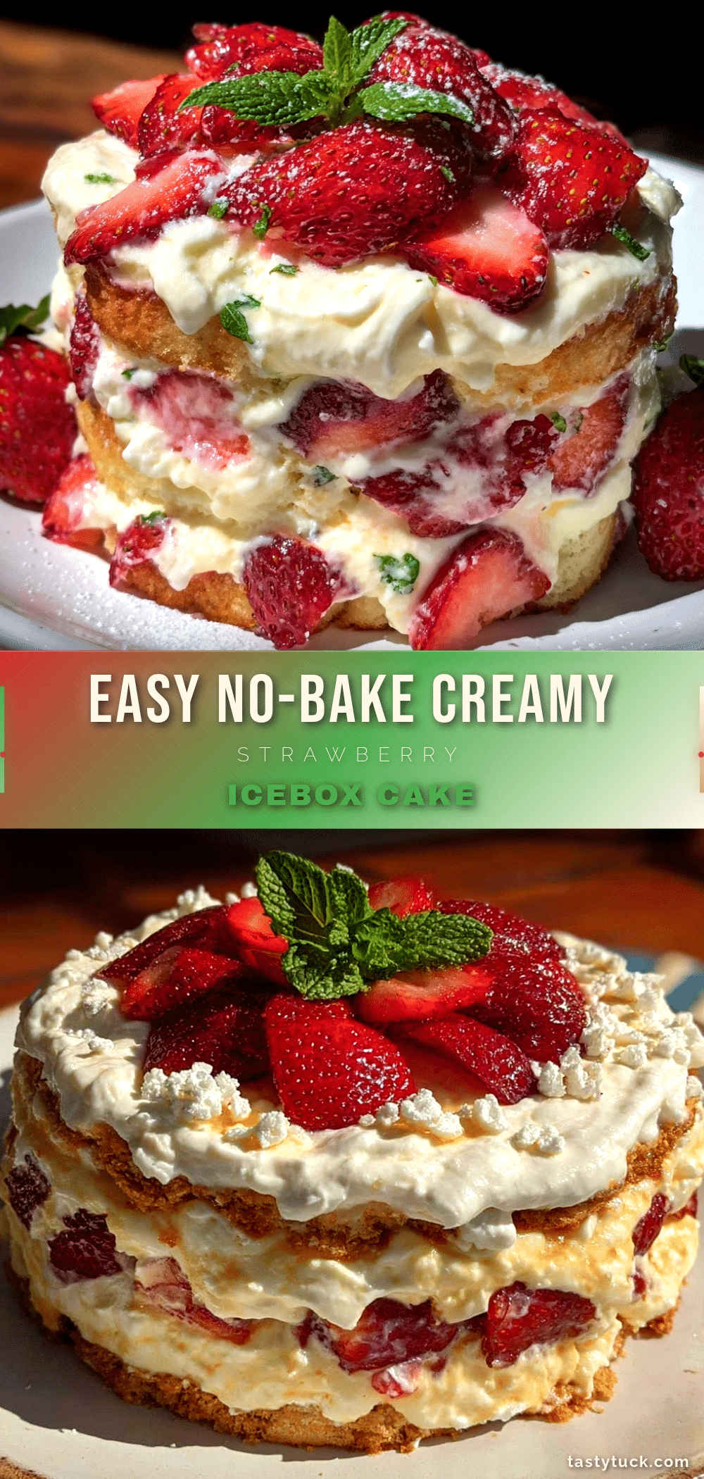 easy no-bake strawberry icebox cake recipe