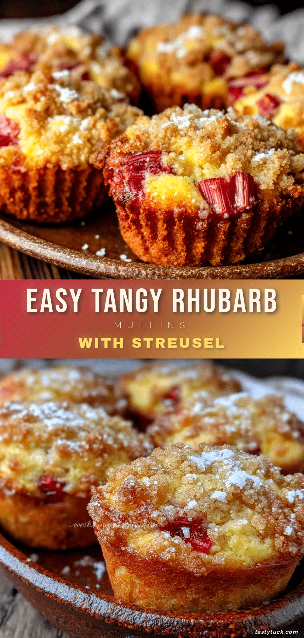easy tangy rhubarb muffins recipe