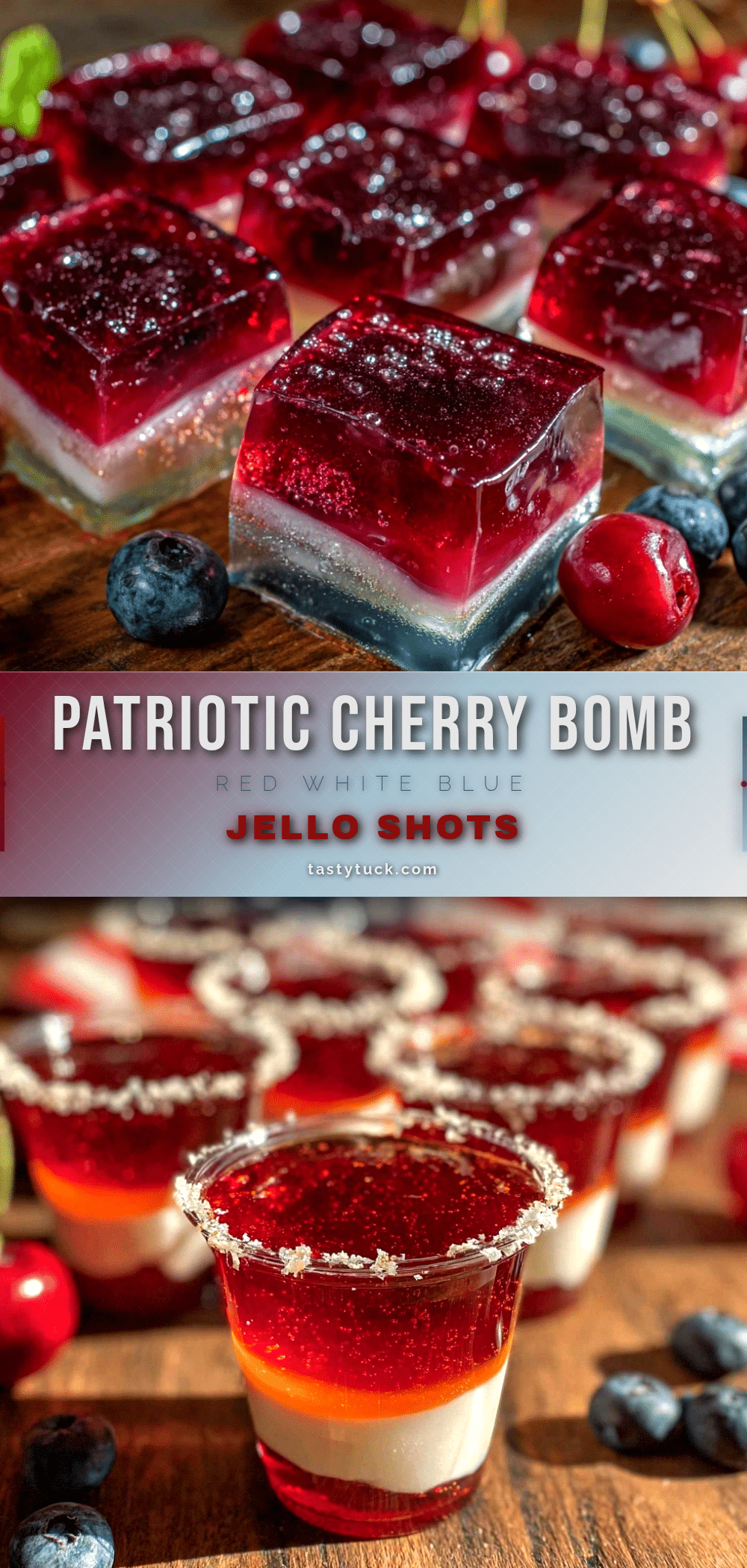 festive cherry bomb red white and blue jello shots recipe
