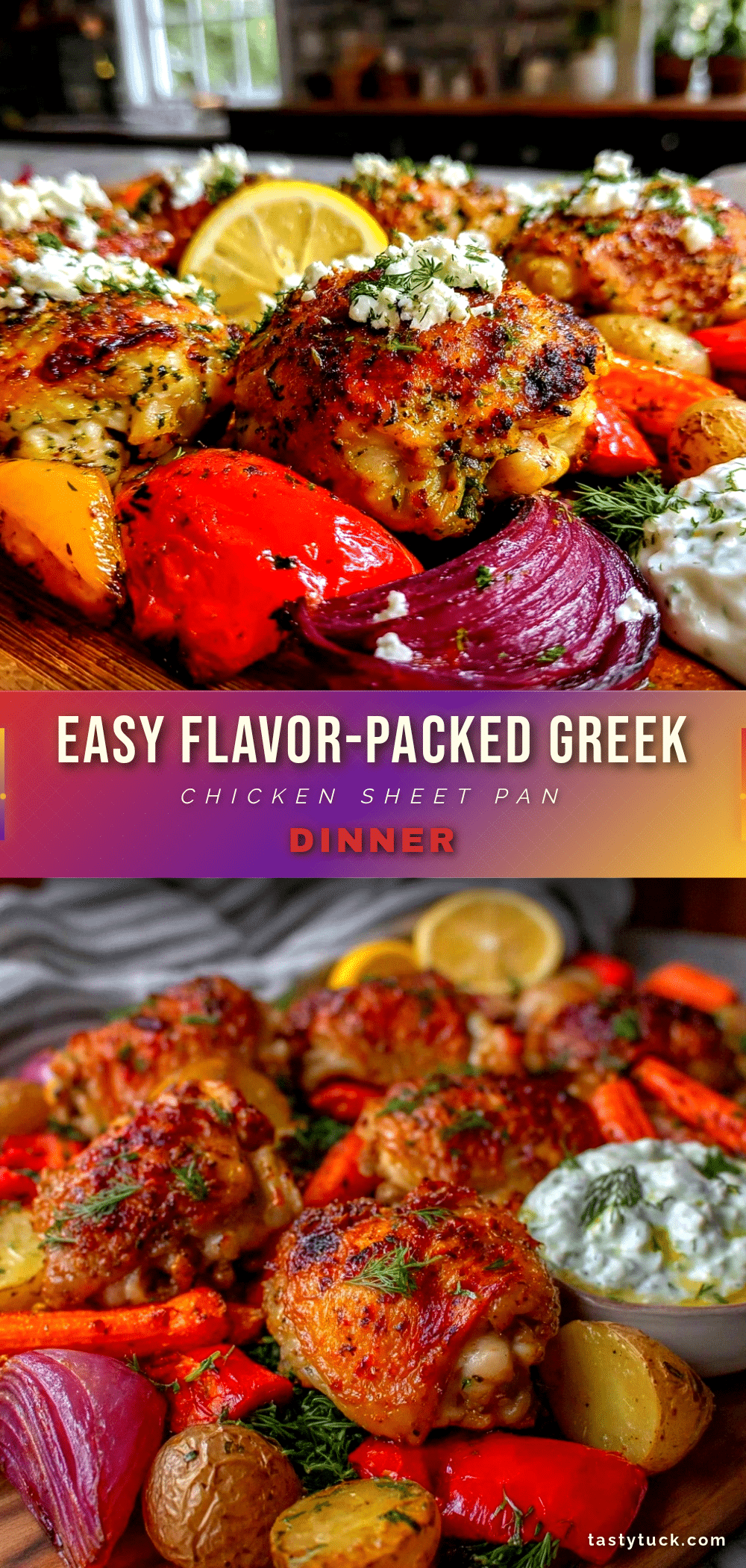 Greek Chicken Sheet Pan Dinner recipe