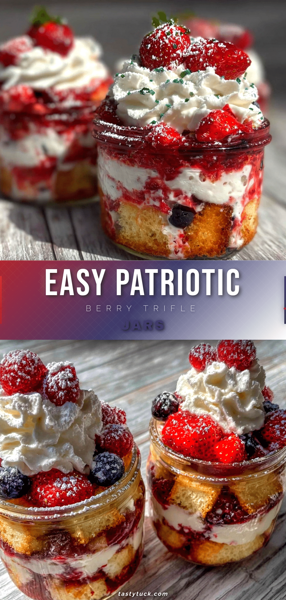 patriotic berry trifle jars recipe
