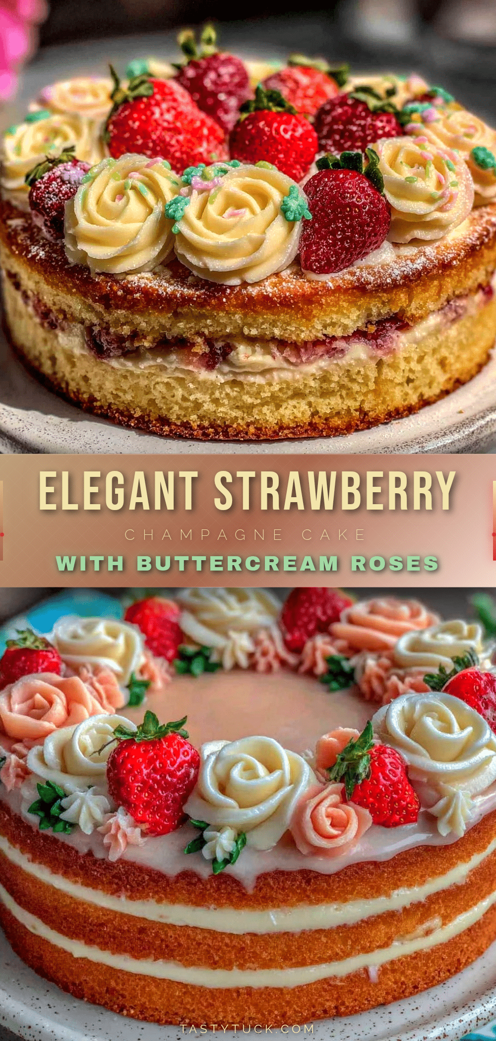 Perfect Strawberry Champagne Cake recipe